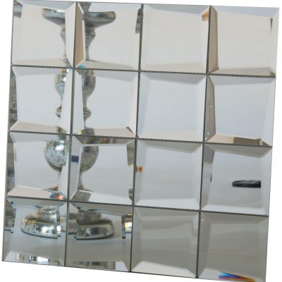 Clear Mirror 3″ x 3″ Uneven Beveled Mosaic