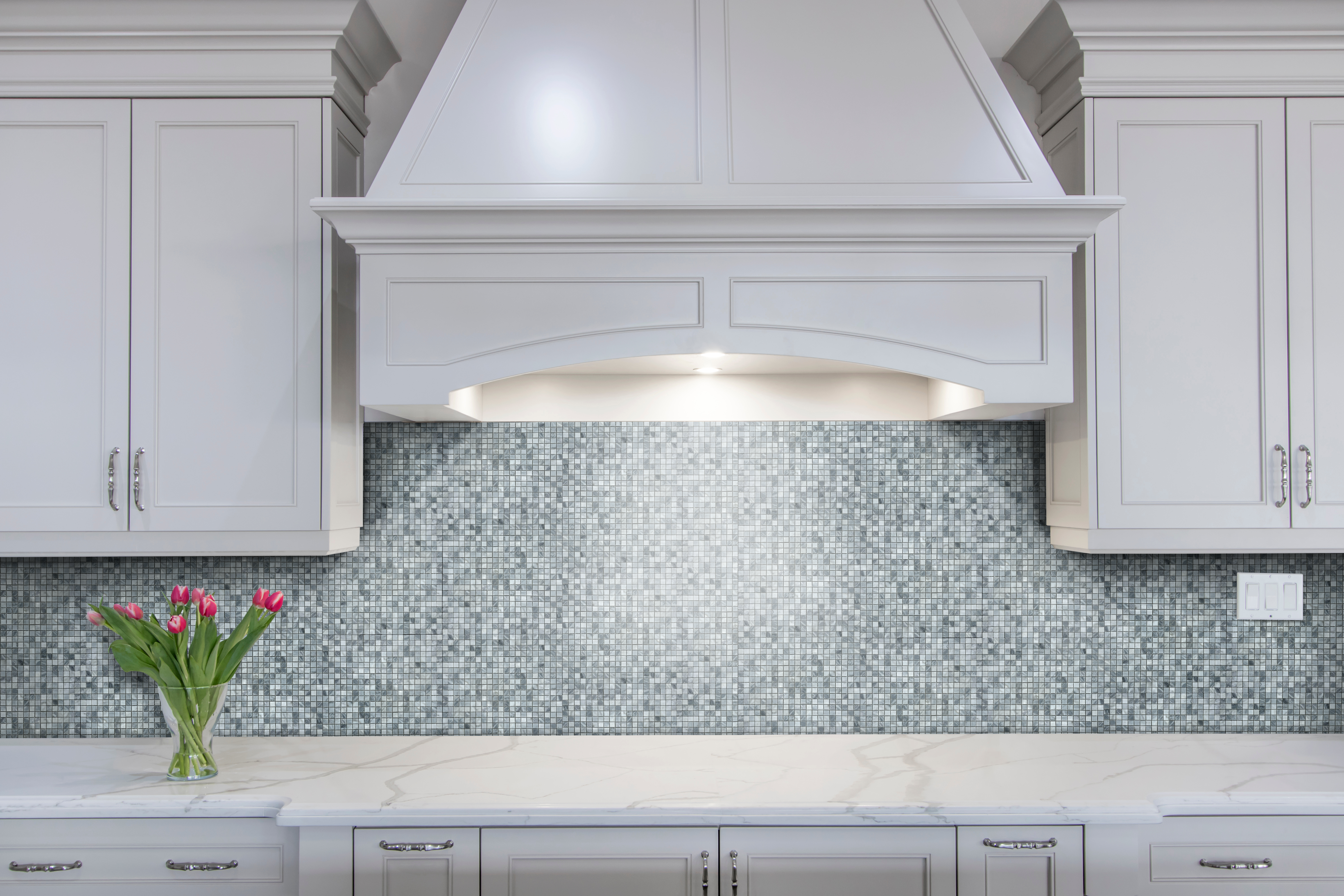 Kitchen Counter White Carrara Grey Micro Marble