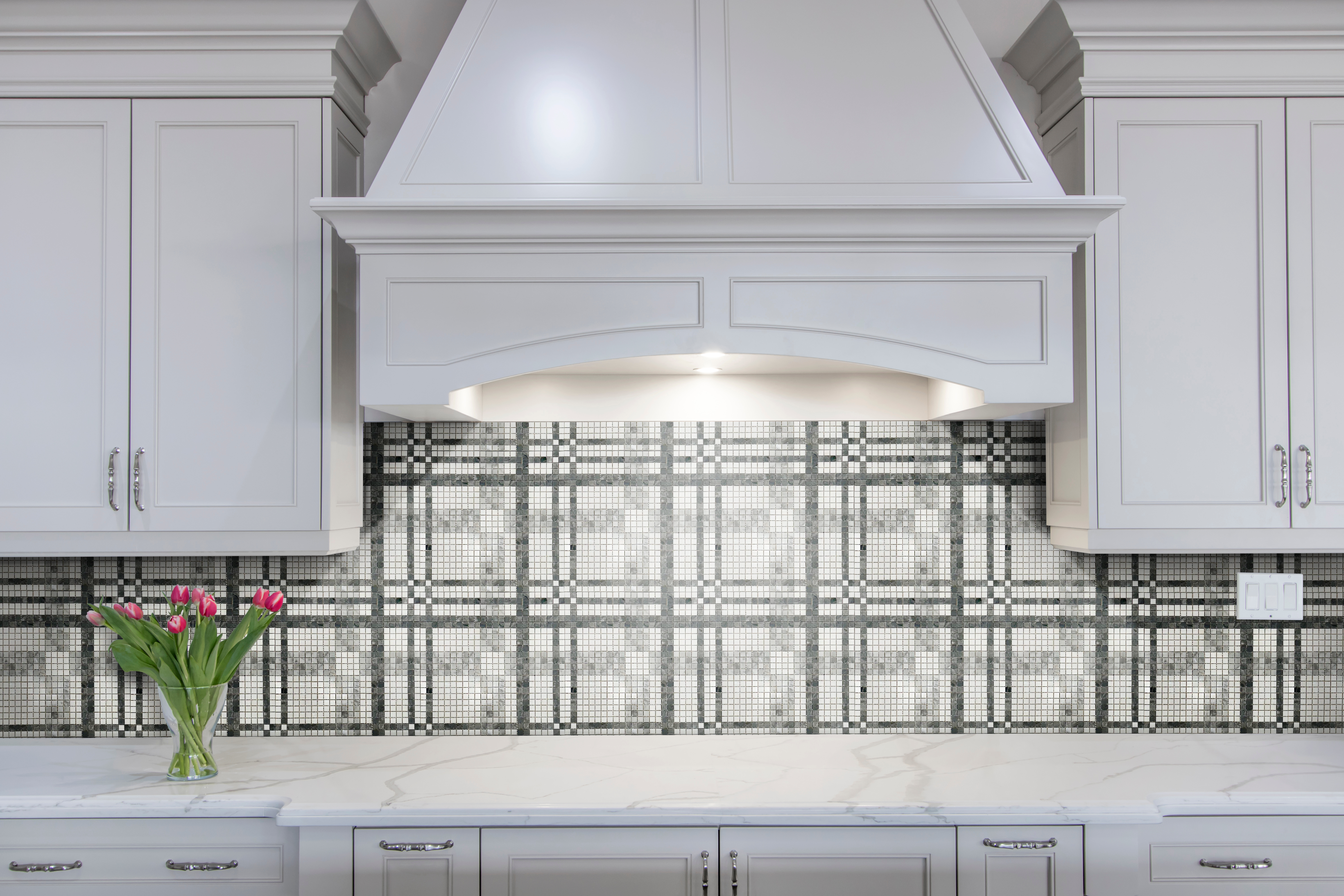 Kitchen Counter White Thassos & Carrara Micro Marble