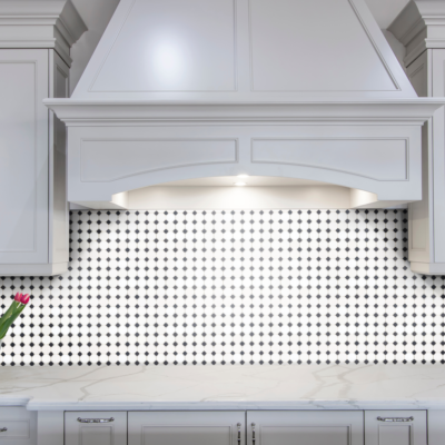 Kitchen Counter White Buttons