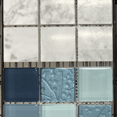 2″x2″ White Carrara – 862-239 | 2″x2″ Blue Blend – 862-241