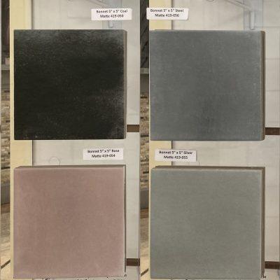 Bonnet 5″x5″ Matte Coal – 419-050 | Bonnet 5″x5″ Matte Rose – 419-054 | Bonnet 5″x5″ Matte Steel – 419-056 | Bonnet 5″x5″ Matte Silver – 419-055