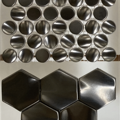 Gun Metal 3D Dimes – 526-026 | Gun Metal Rolling Hexagon – 526-042