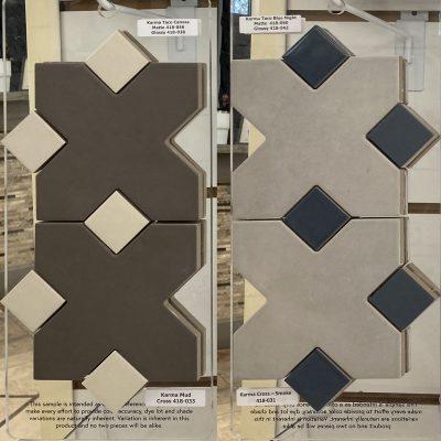 Karma Mud Cross Sample Board with Canvas – 418-033 | Smoke Cross Sample Board with Blue Night – 418-031