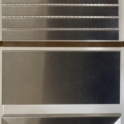 Stainless Steel 5/8″x6″ – 411-013 | Stainless Steel 3″x6″ Flat – 411-007 | Stainless Steel 3″x6″ Beveled – 411-036